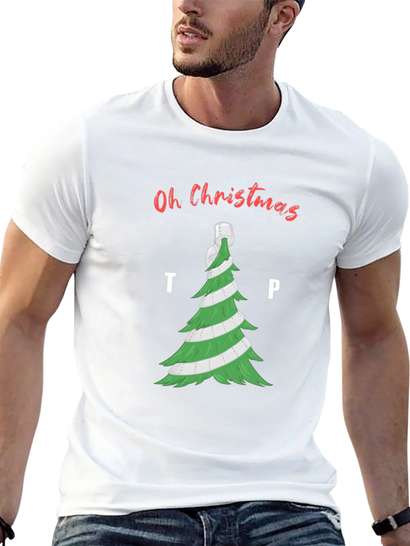 Oh Christmas TP Tree T-Shirt - Holiday Humor Apparel