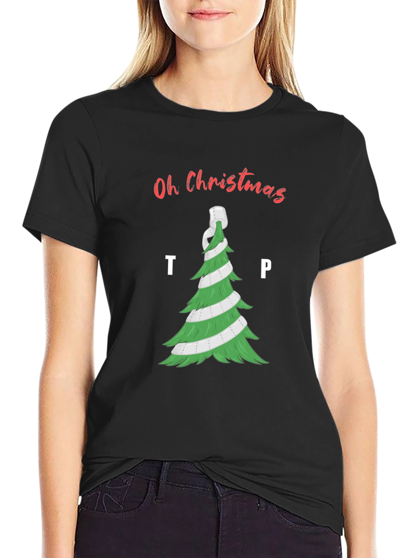 Oh Christmas TP Tree T-Shirt - Holiday Humor Apparel
