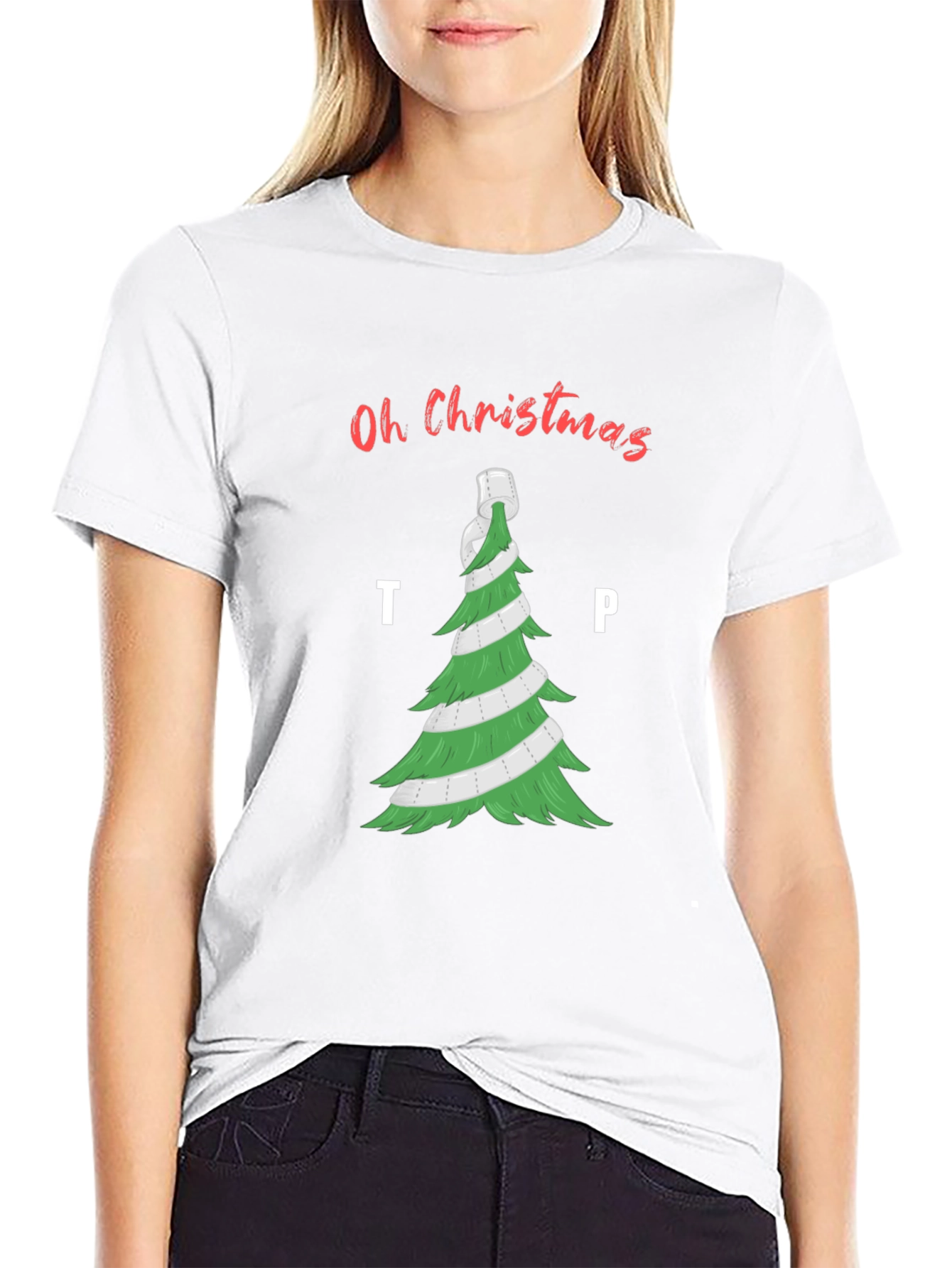 Oh Christmas TP Tree T-Shirt - Holiday Humor Apparel