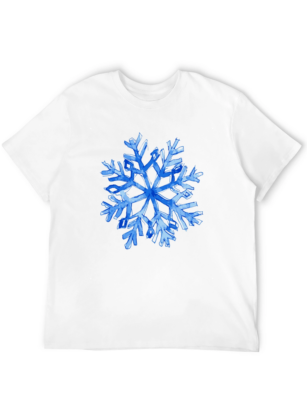 Blue Snowflake Graphic T-Shirt