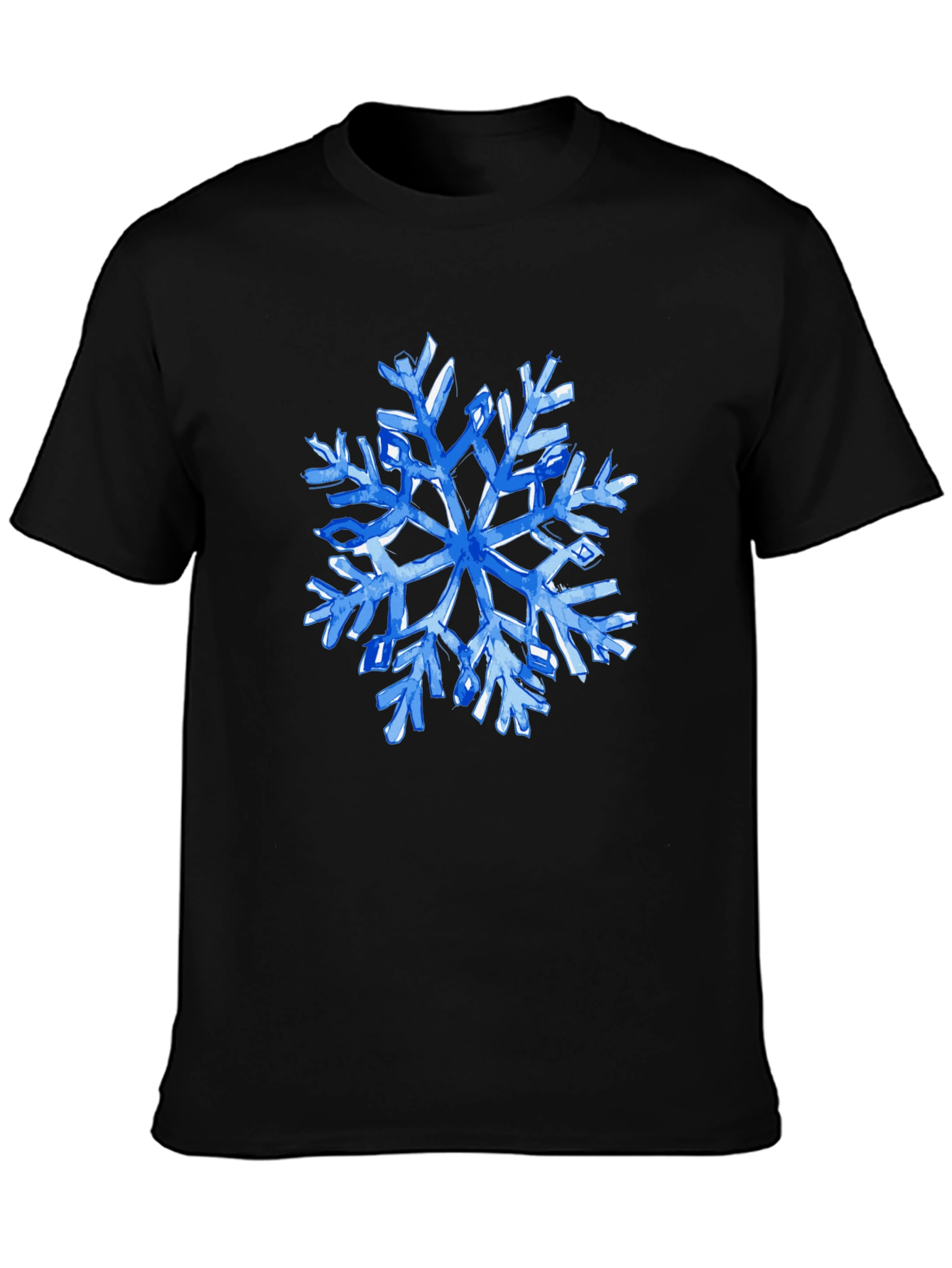 Blue Snowflake Graphic T-Shirt
