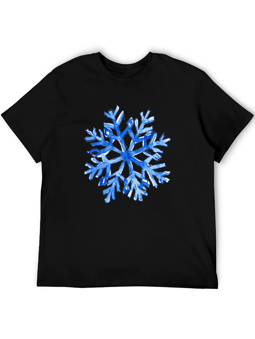 Blue Snowflake Graphic T-Shirt