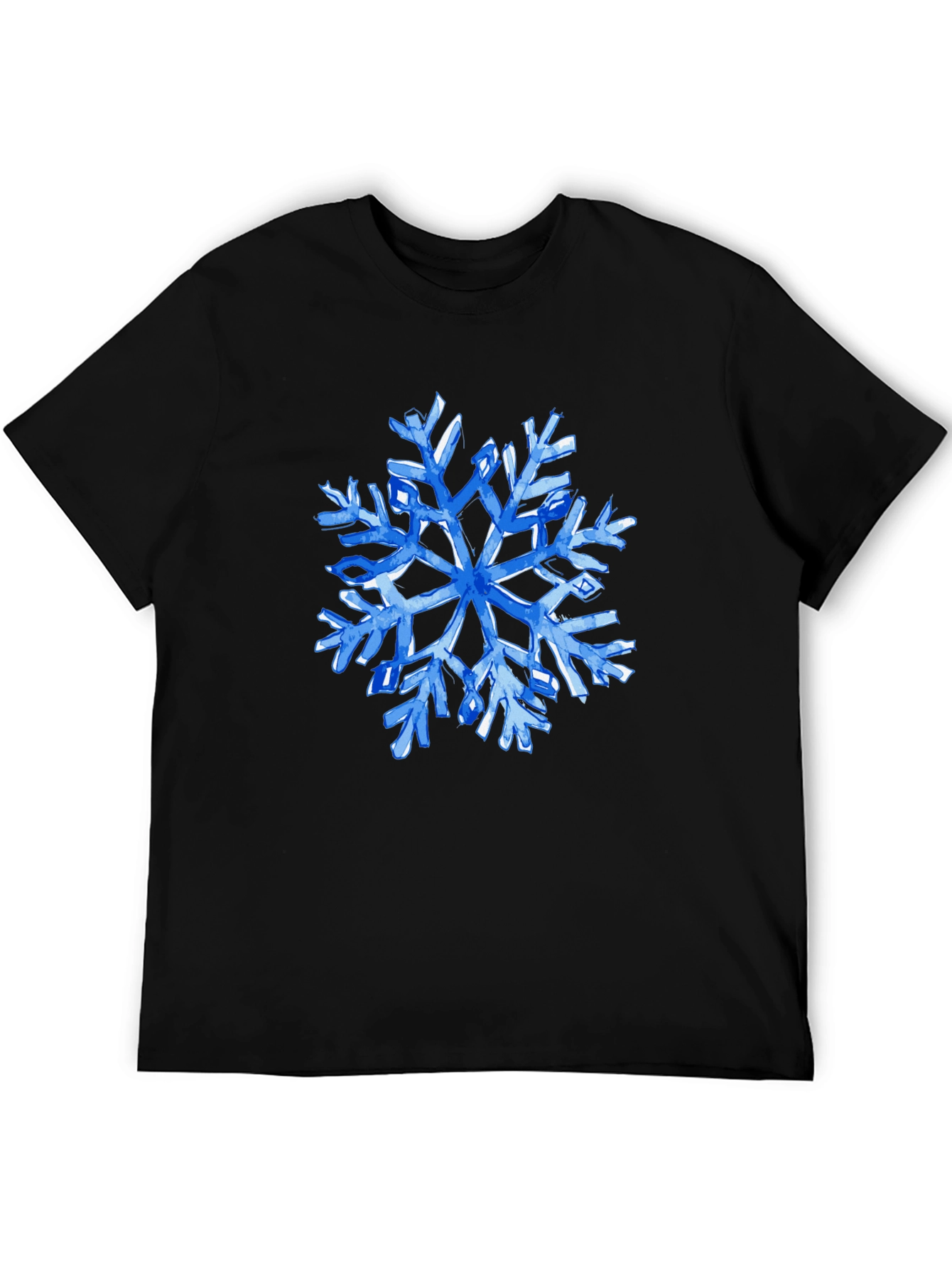 Blue Snowflake Graphic T-Shirt