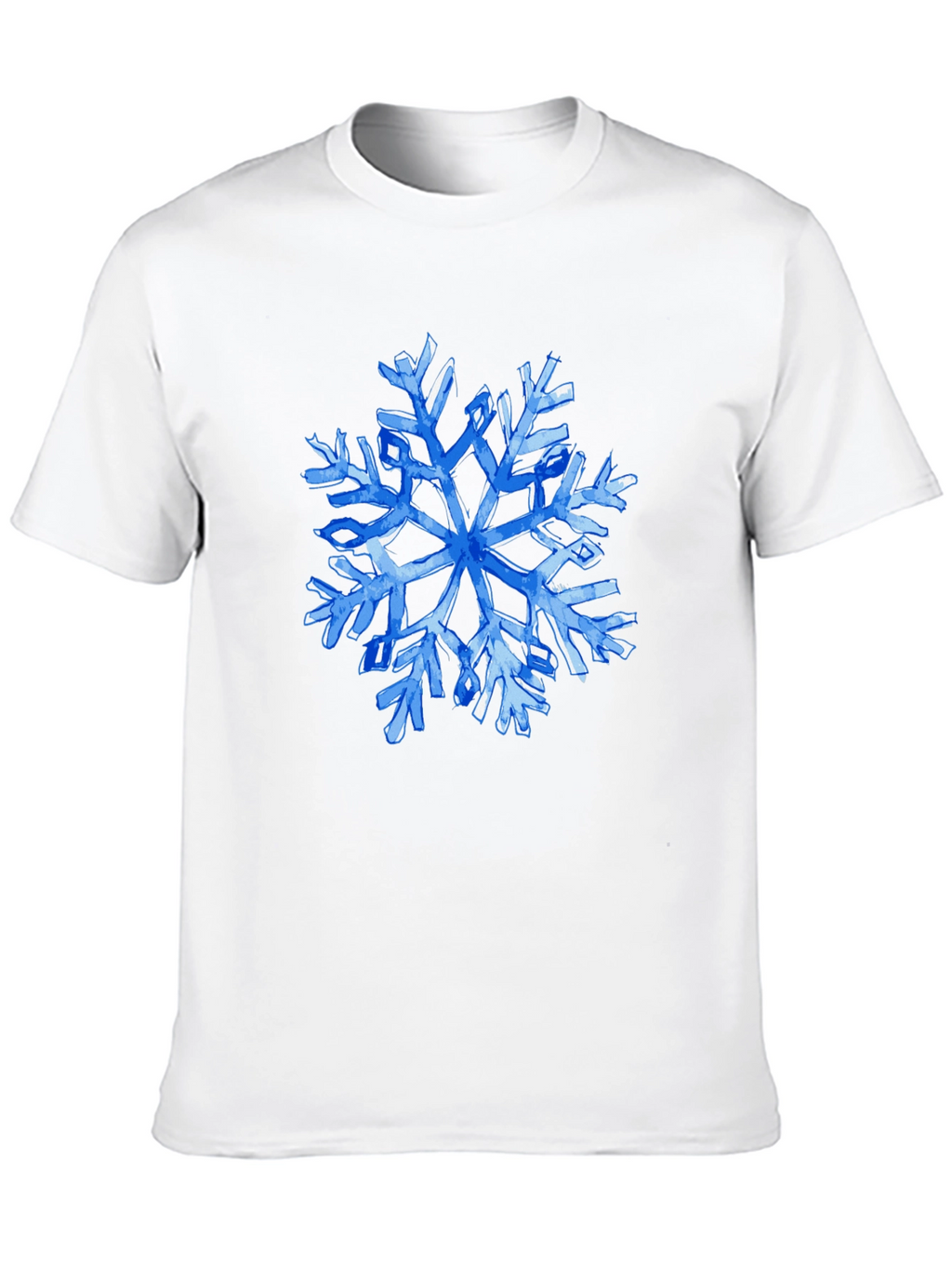 Blue Snowflake Graphic T-Shirt