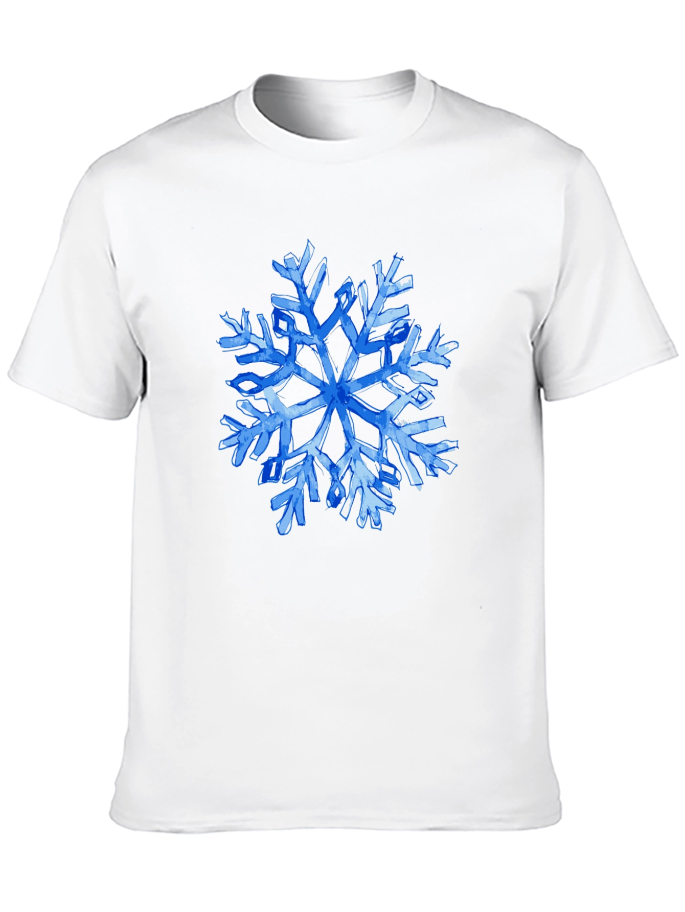Blue Snowflake Graphic T-Shirt