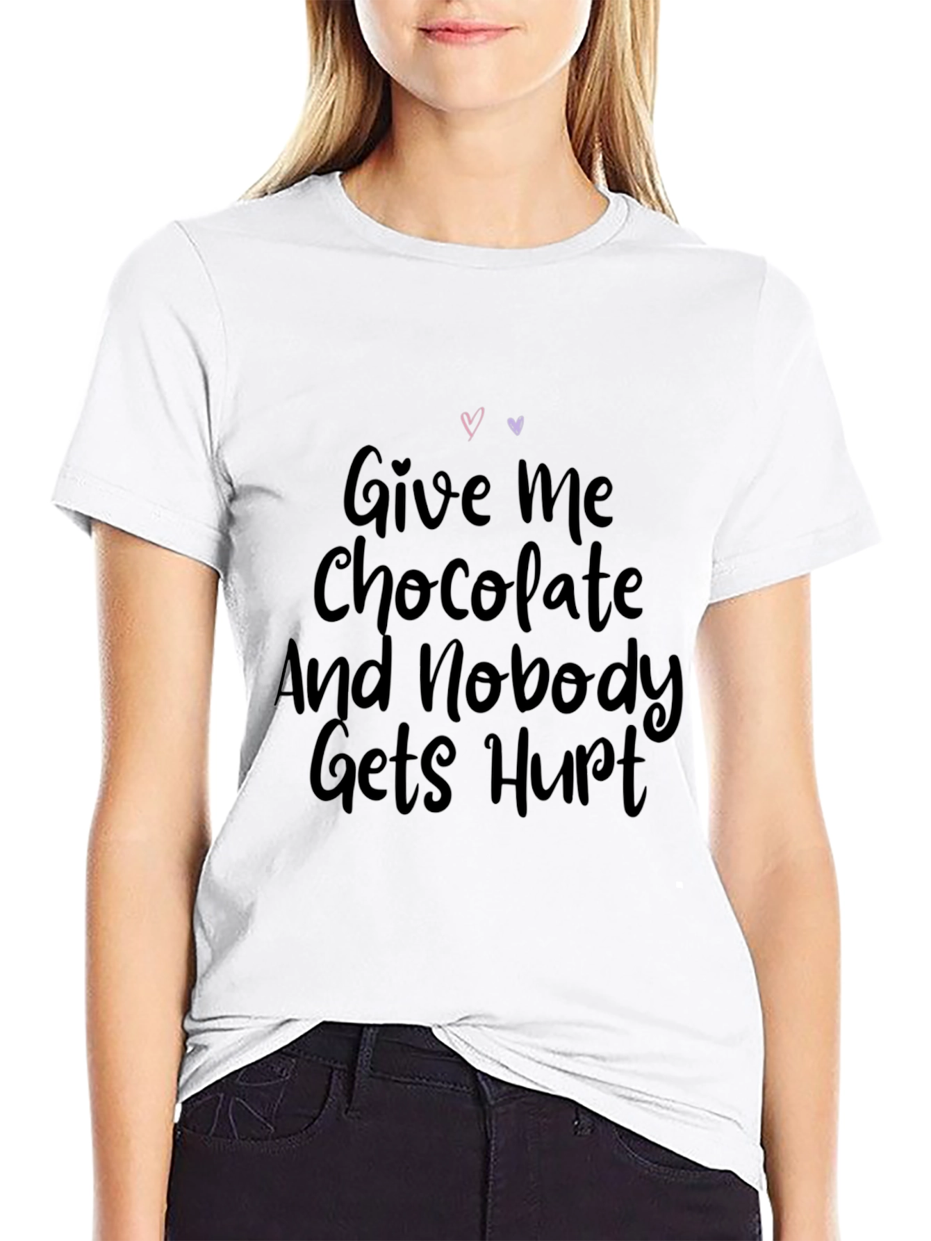 Give Me Chocolate T-Shirt Funny Slogan Tee