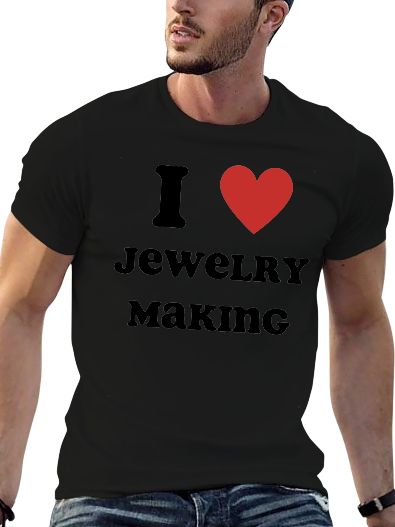 I Love Jewelry Making Black T-Shirt