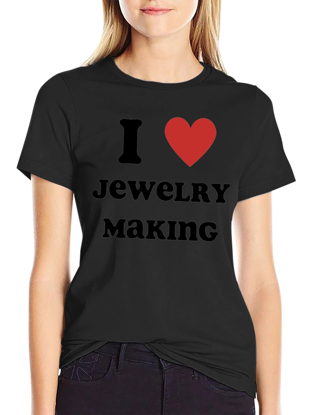 I Love Jewelry Making Black T-Shirt