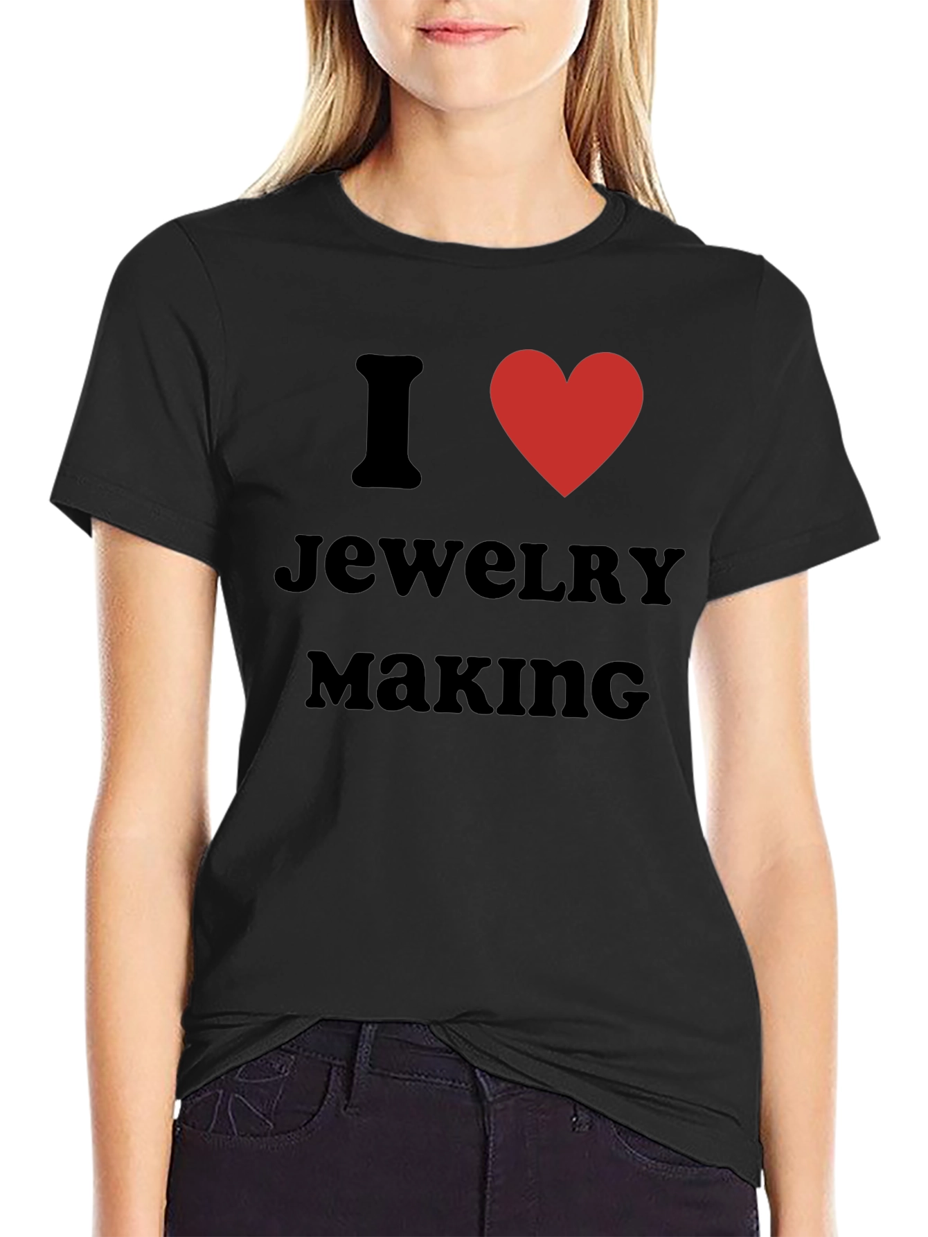 I Love Jewelry Making Black T-Shirt