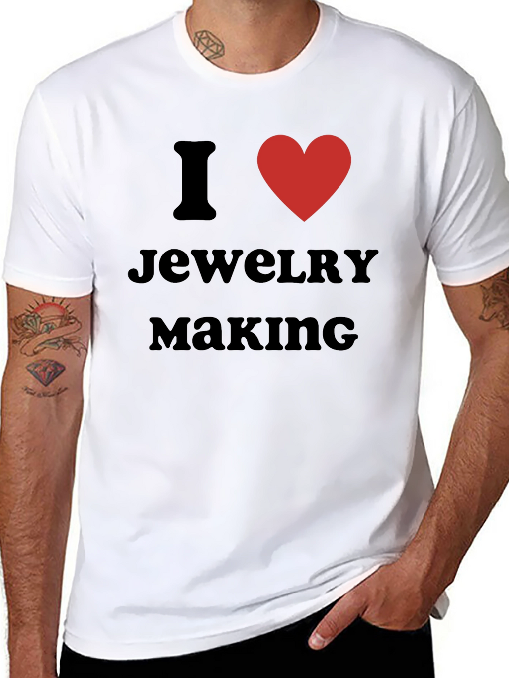 I Love Jewelry Making Black T-Shirt