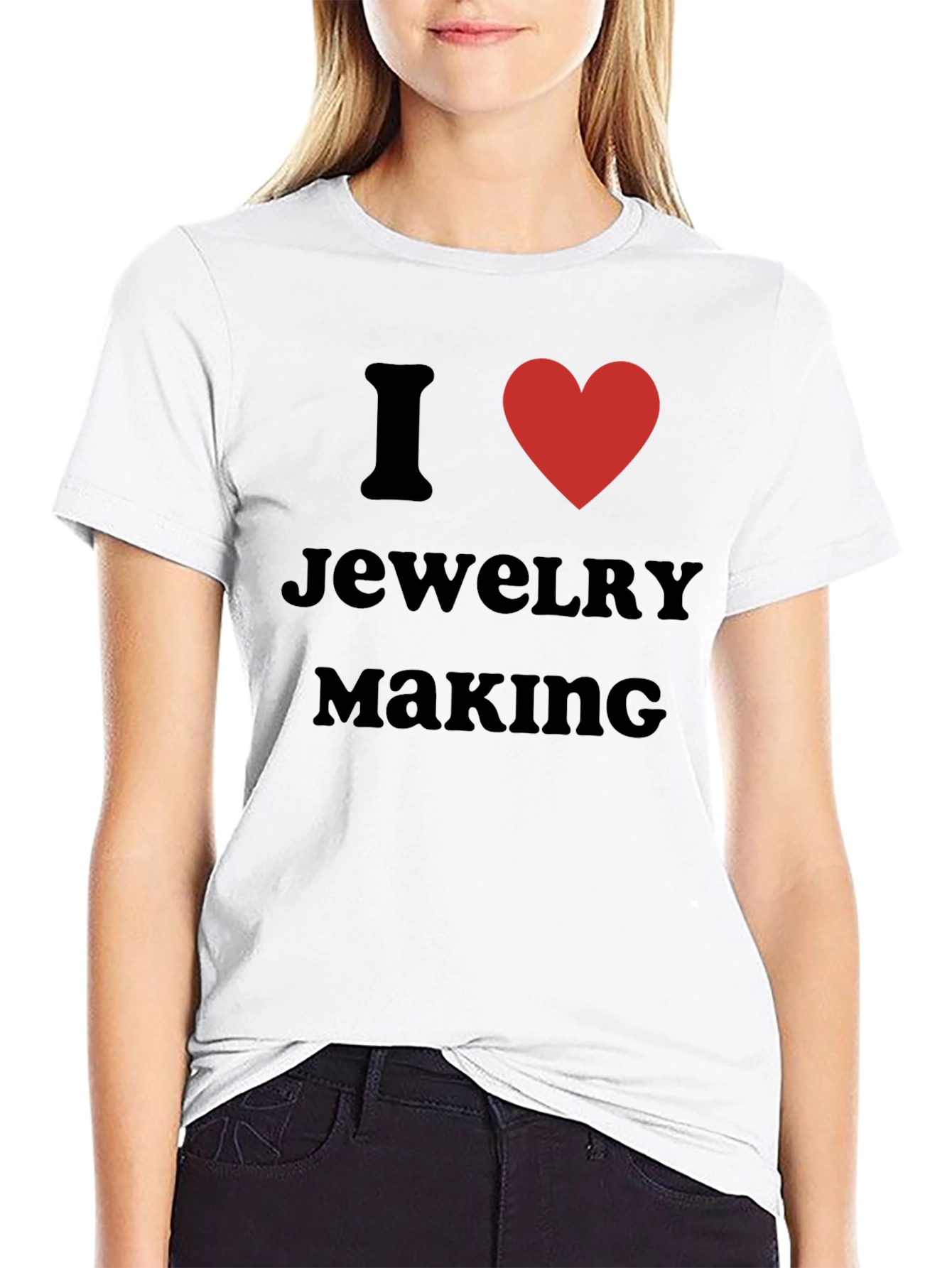 I Love Jewelry Making Black T-Shirt