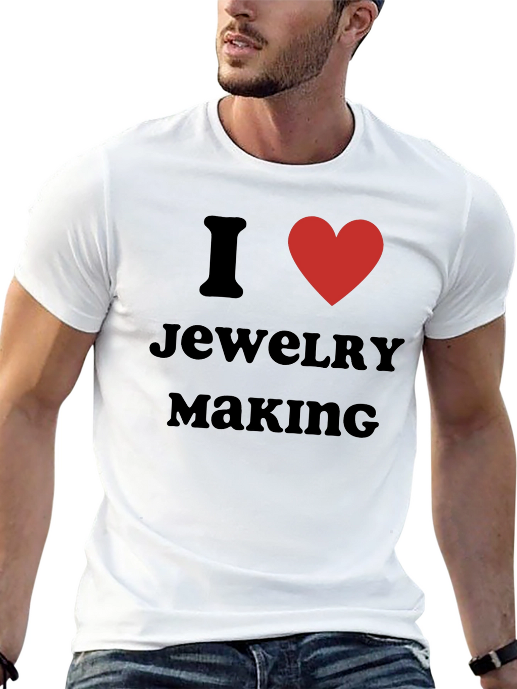 I Love Jewelry Making Black T-Shirt