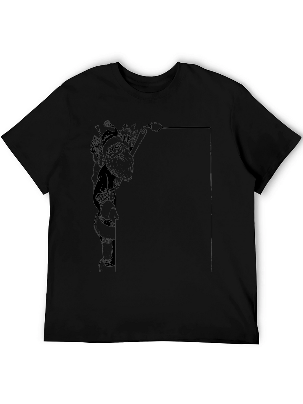 Santas List Tee - Black Graphic T-Shirt
