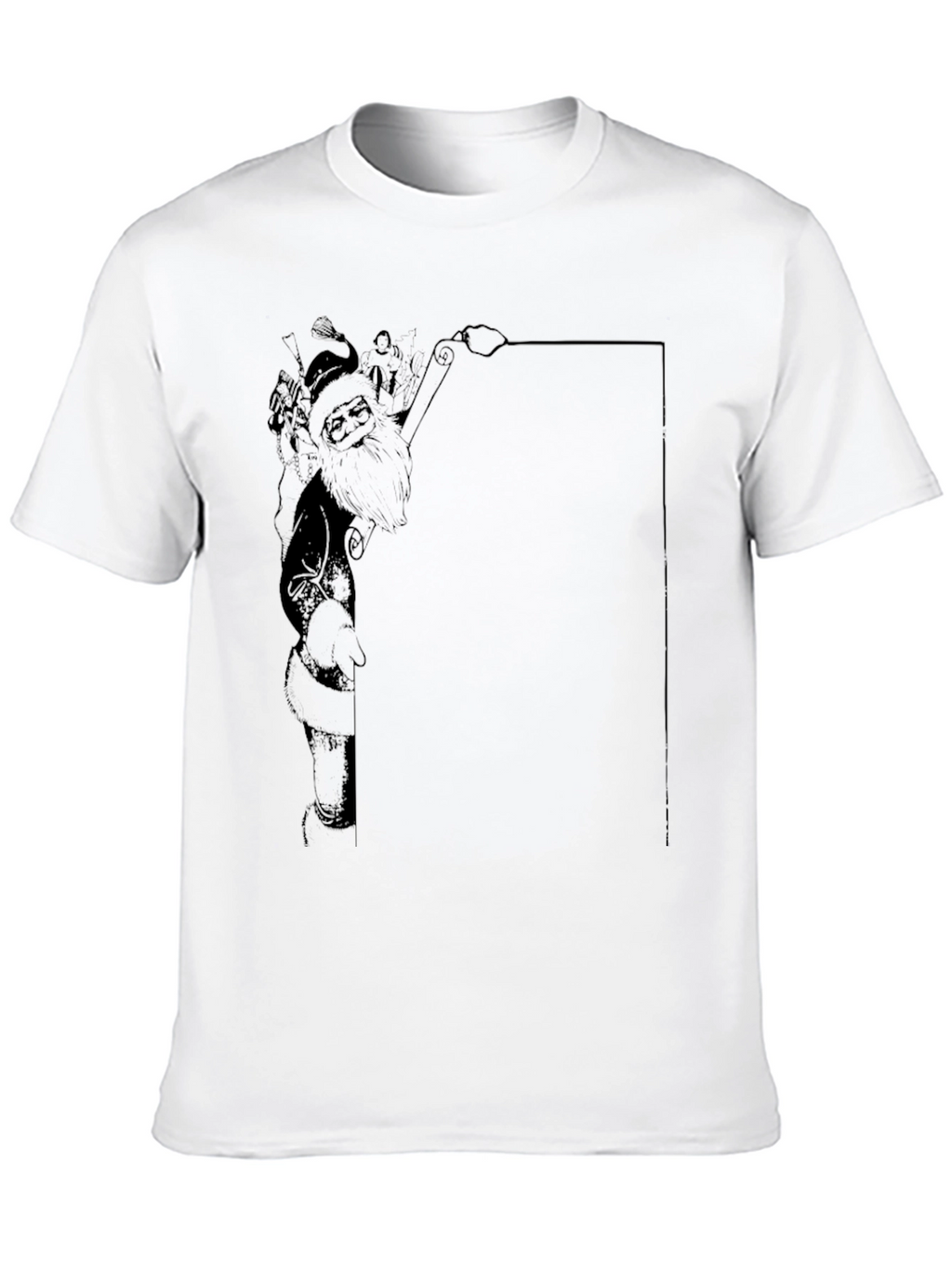 Santas List Tee - Black Graphic T-Shirt