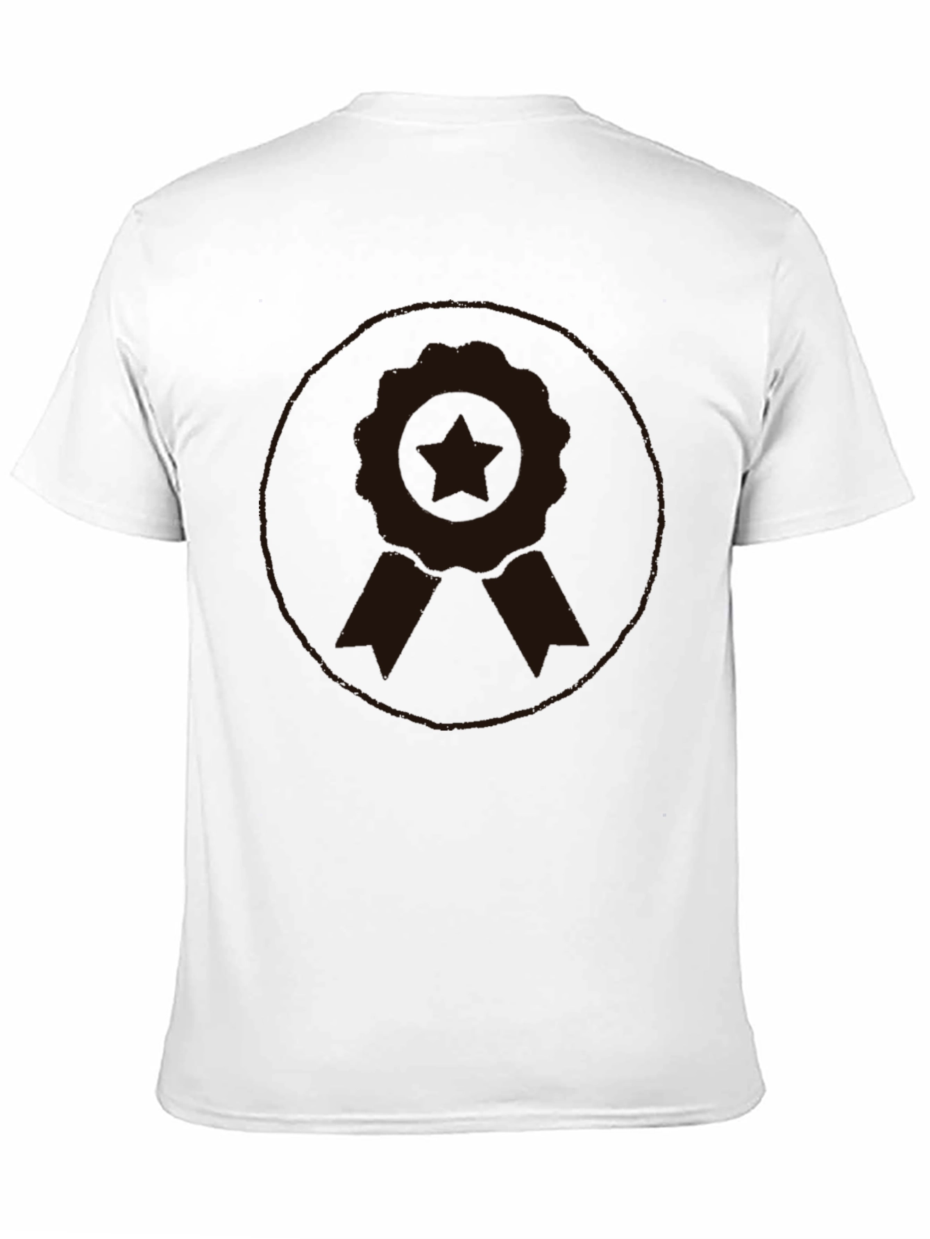 Mens Black Graphic Tee - Award Ribbon Design