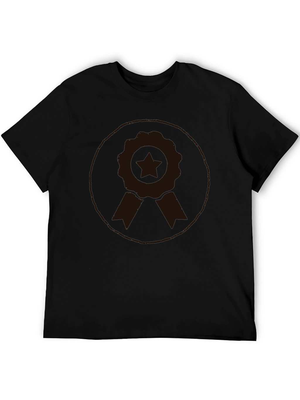 Mens Black Graphic Tee - Award Ribbon Design