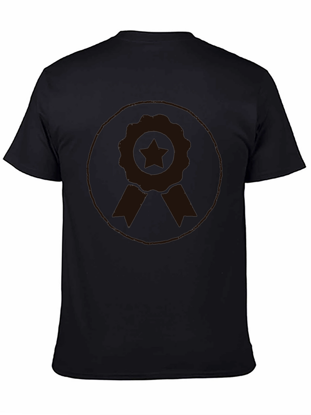 Mens Black Graphic Tee - Award Ribbon Design