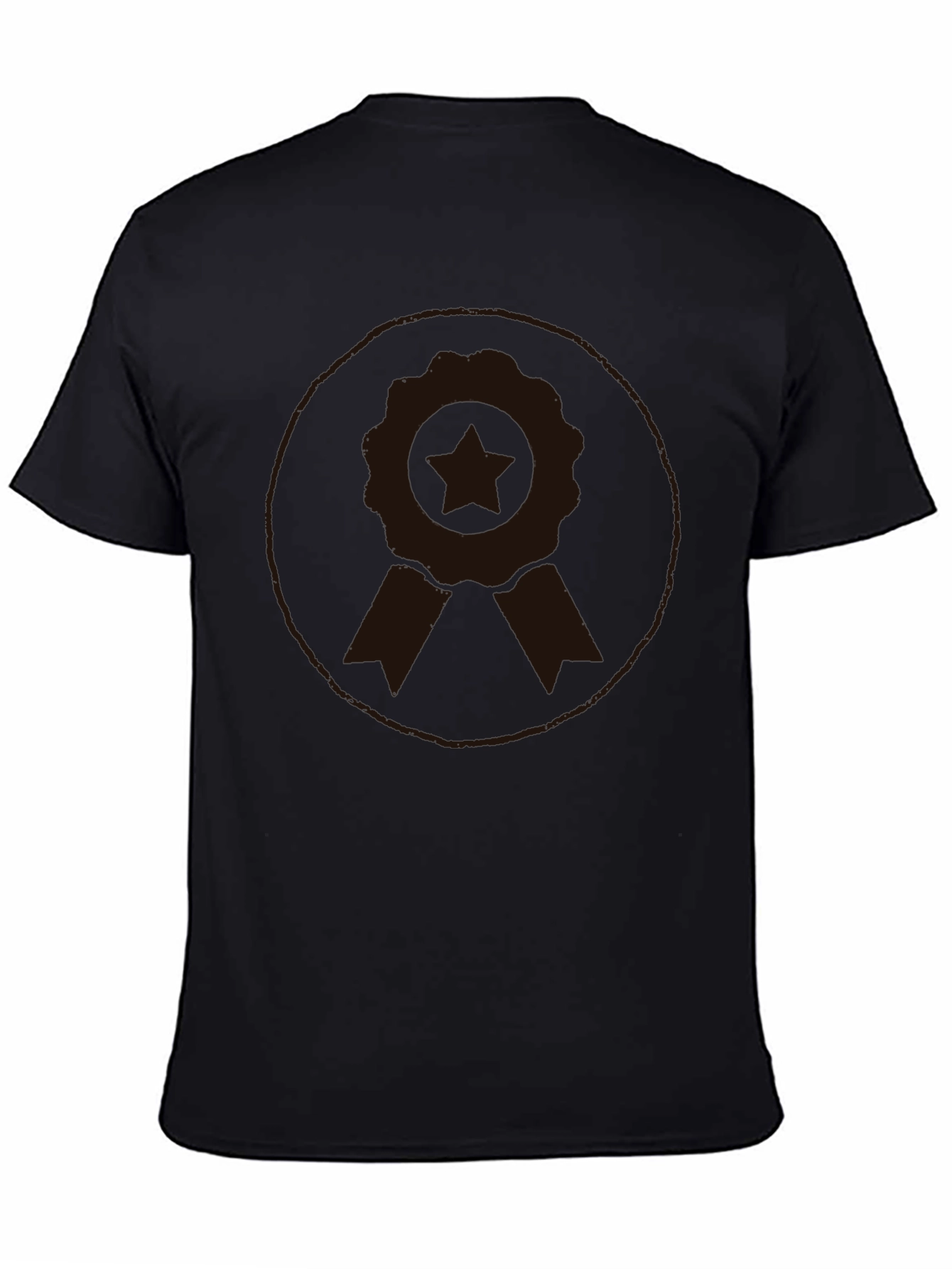 Mens Black Graphic Tee - Award Ribbon Design
