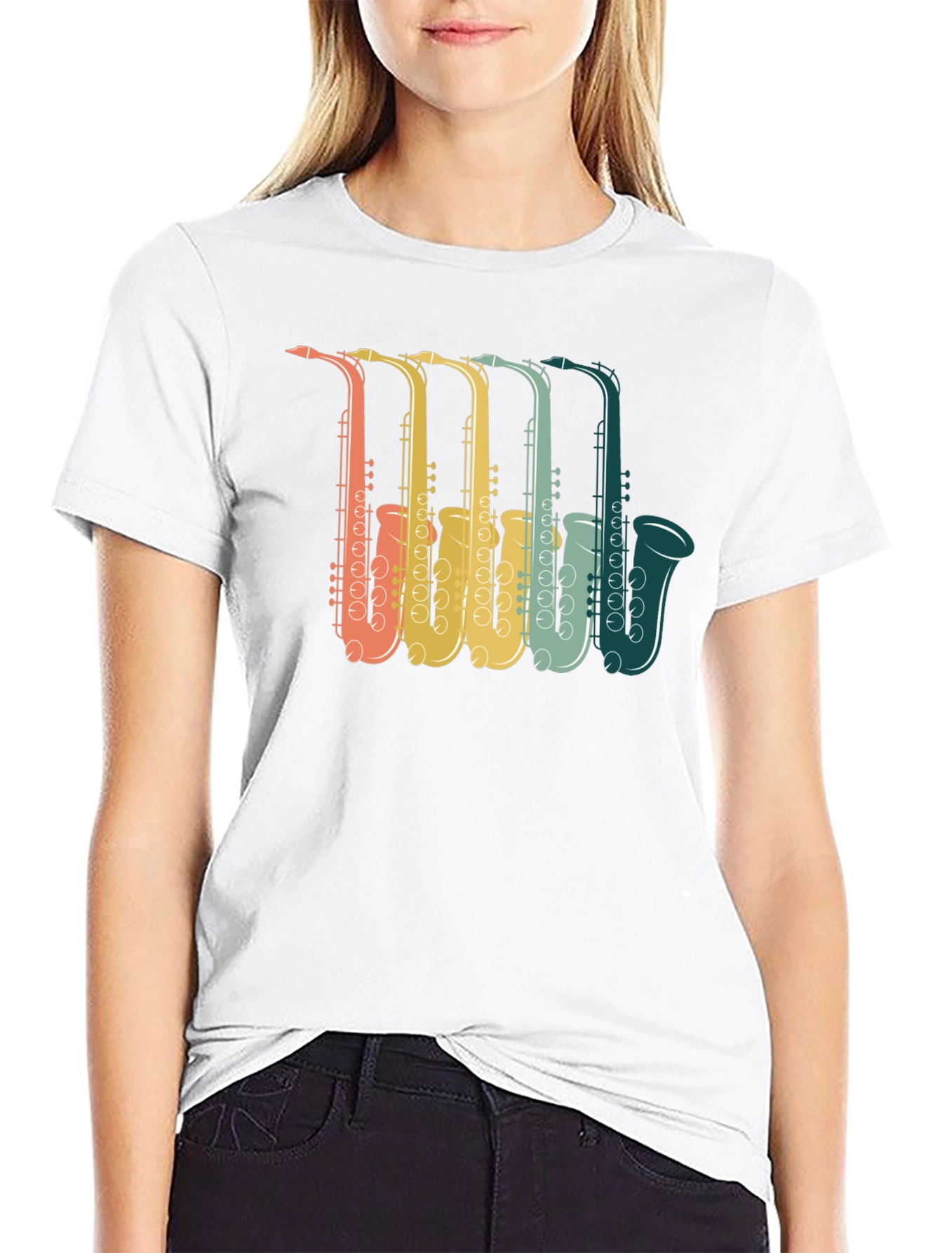 Retro Saxophone Music Lover T-Shirt