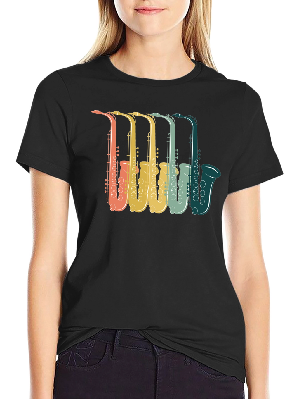 Retro Saxophone Music Lover T-Shirt