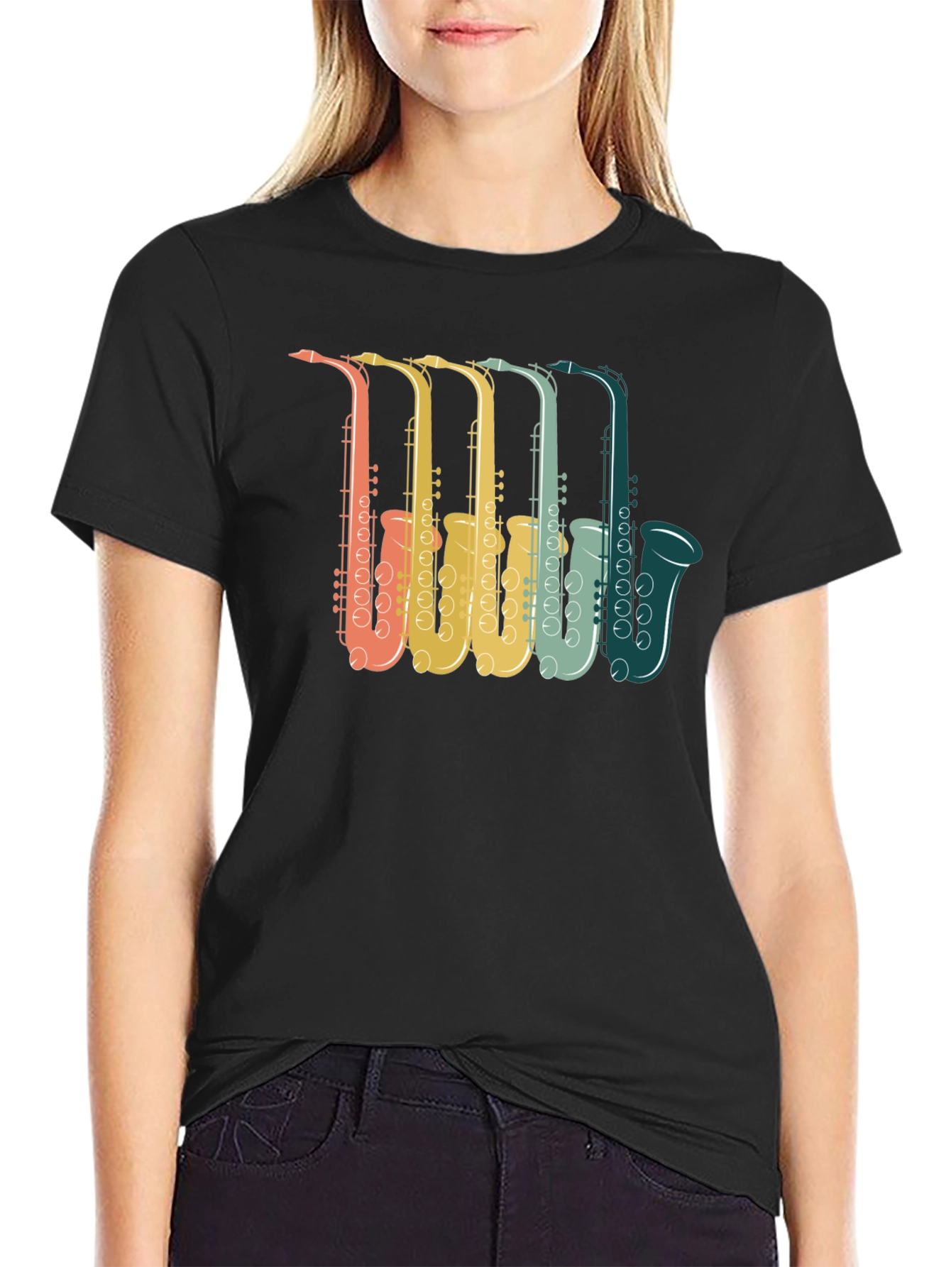 Retro Saxophone Music Lover T-Shirt