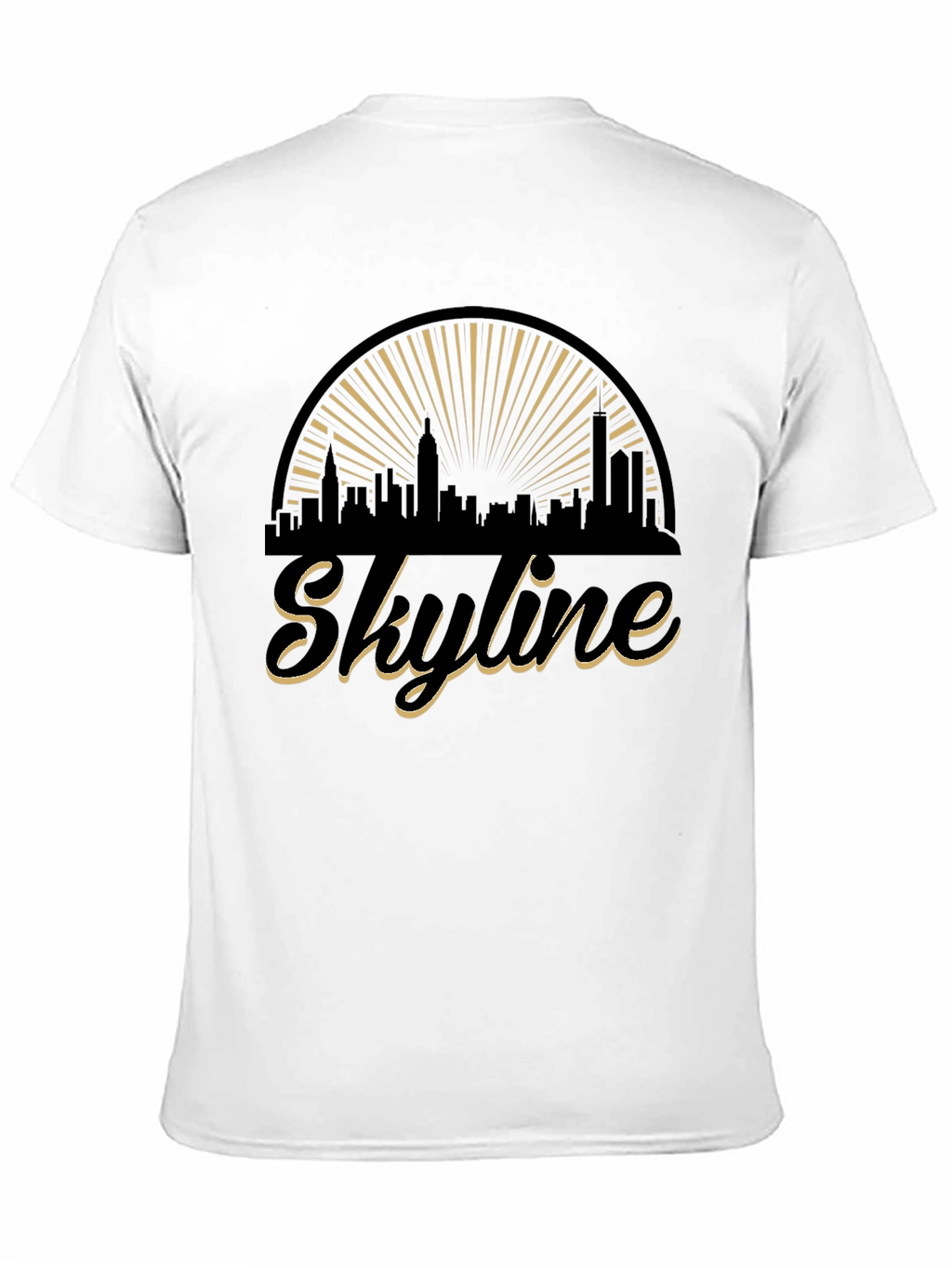 Skyline Graphic T-Shirt - Stylish Black Tee