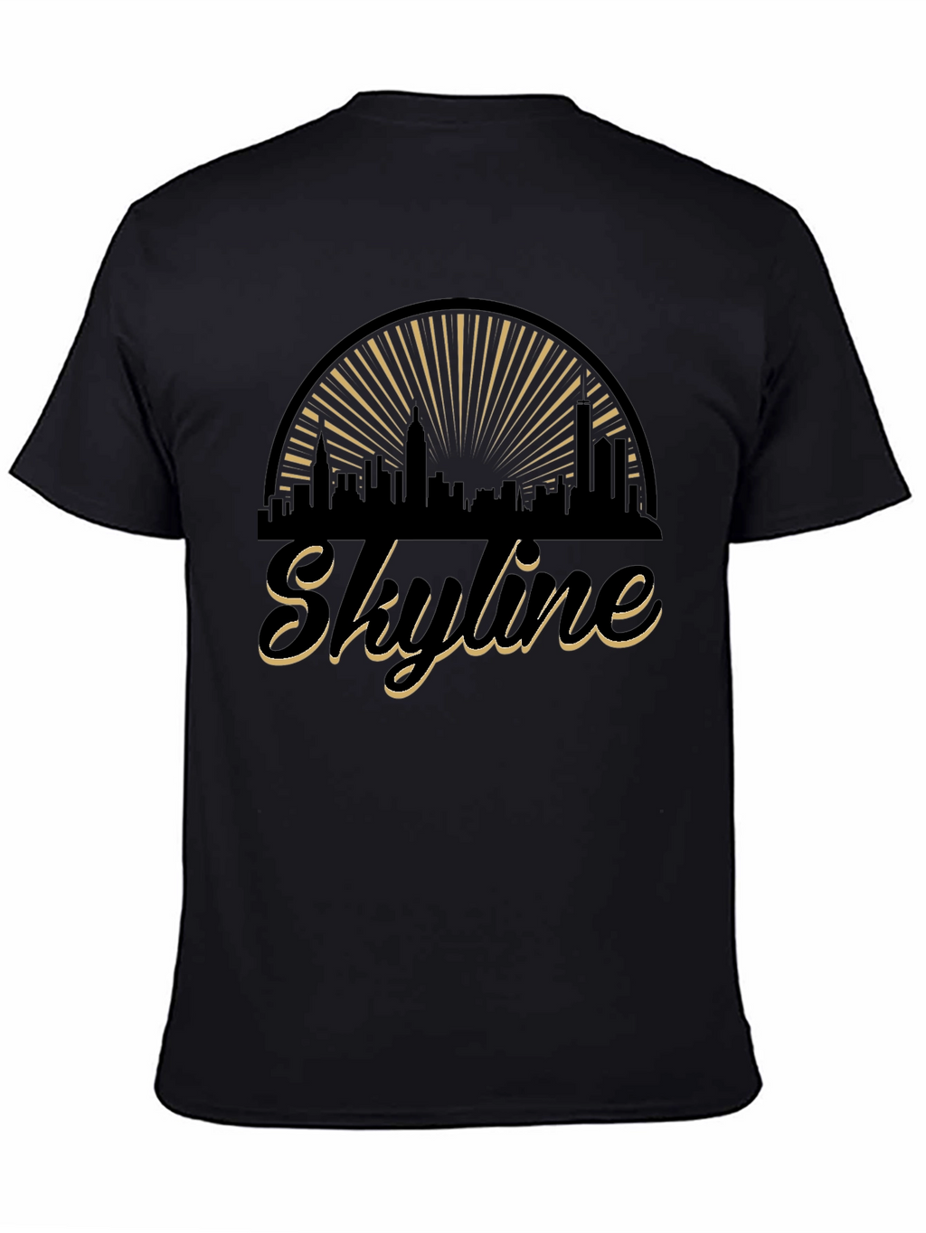 Skyline Graphic T-Shirt - Stylish Black Tee
