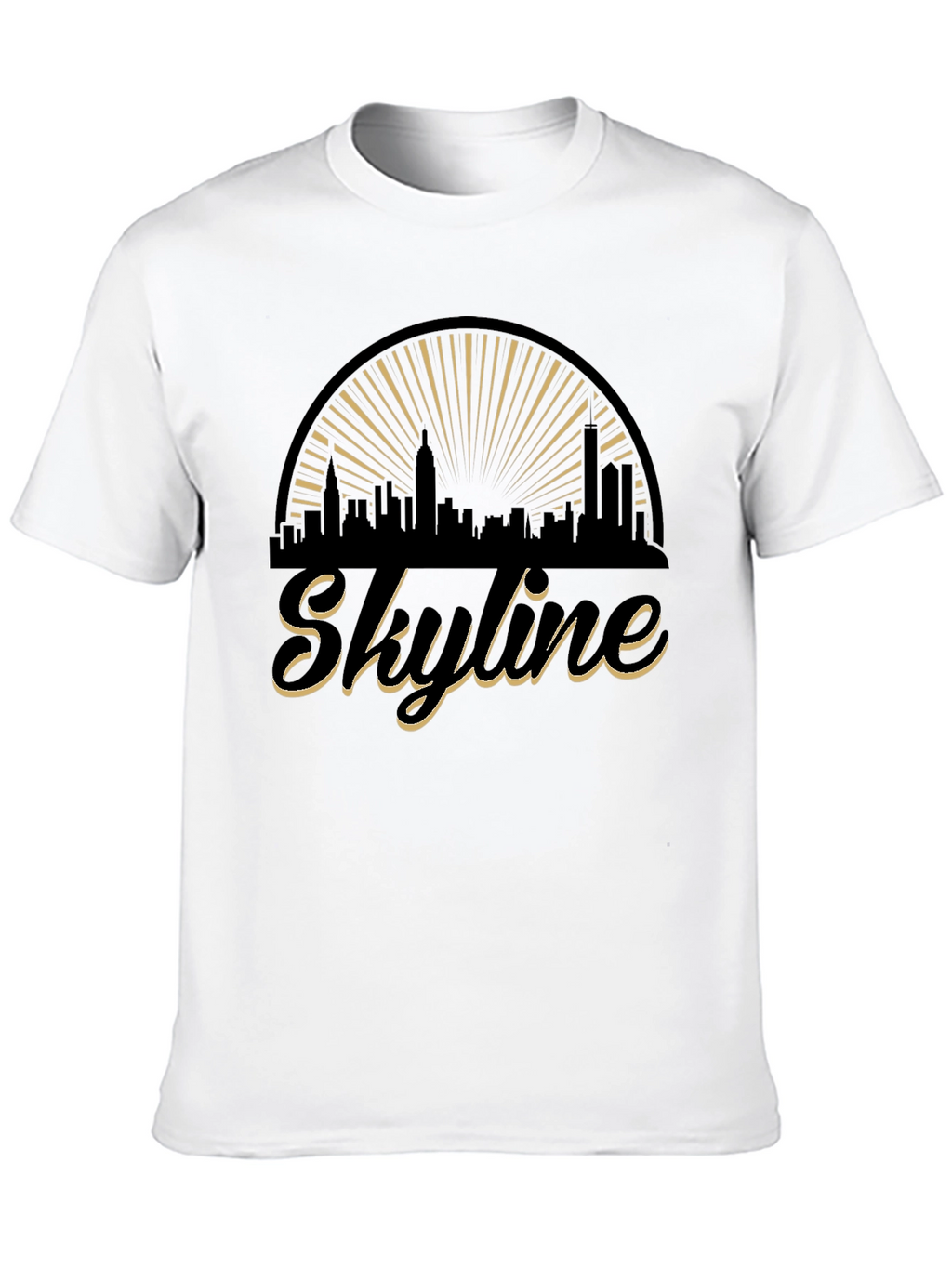 Skyline Graphic T-Shirt - Stylish Black Tee