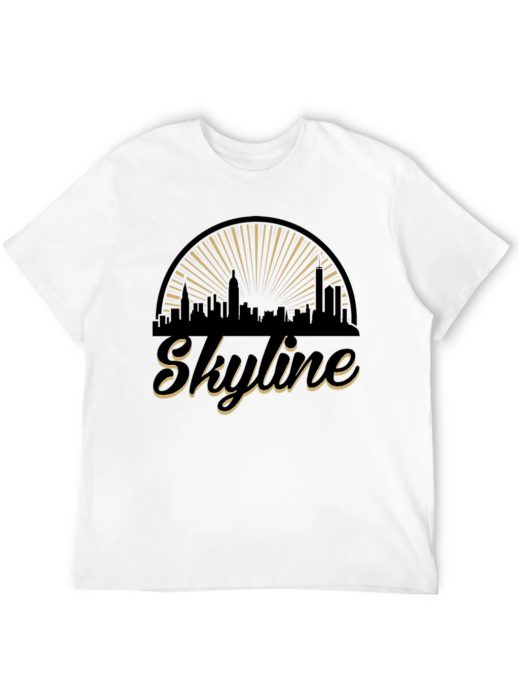 Skyline Graphic T-Shirt - Stylish Black Tee
