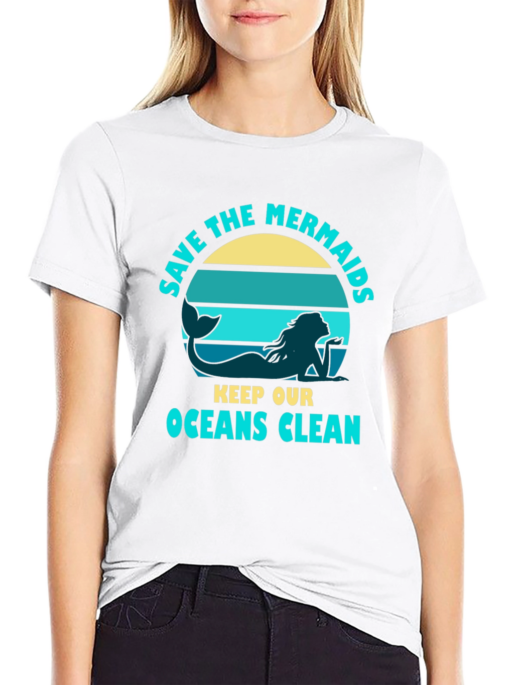 Save the Mermaids Graphic Tee - Ocean Conservation T-Shirt