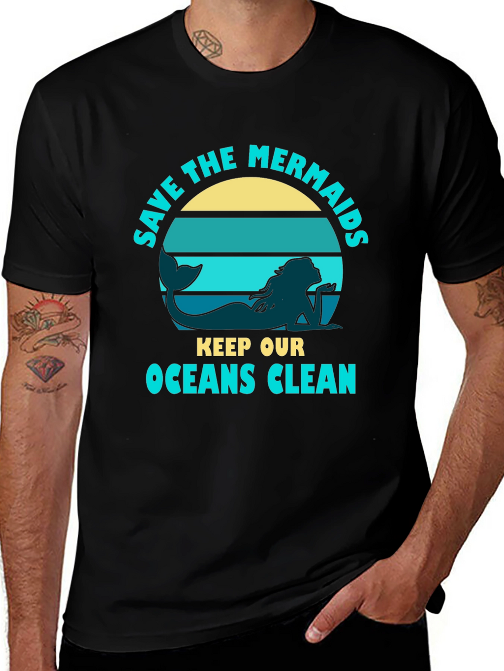 Save the Mermaids Graphic Tee - Ocean Conservation T-Shirt