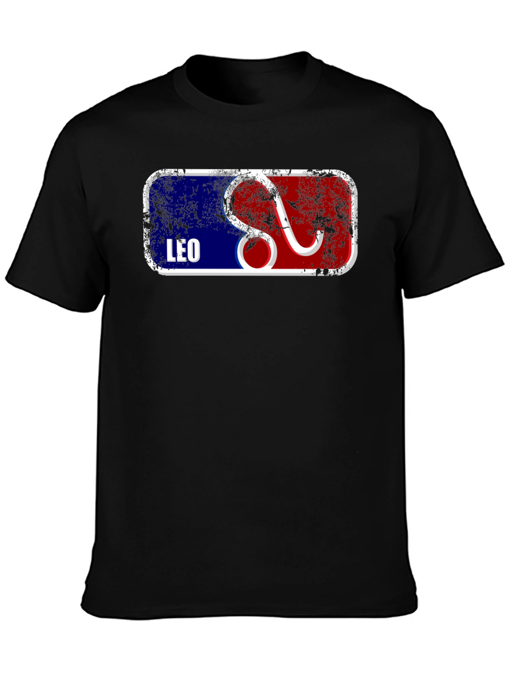 Leo Zodiac Graphic T-Shirt - Black