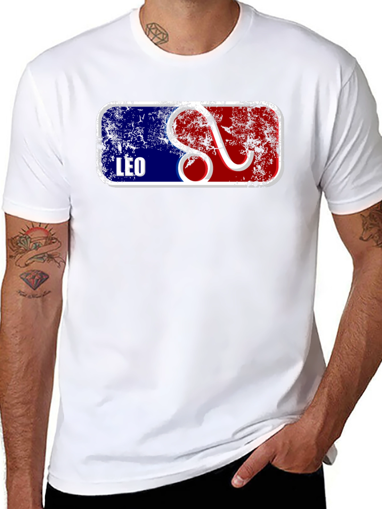 Leo Zodiac Graphic T-Shirt - Black