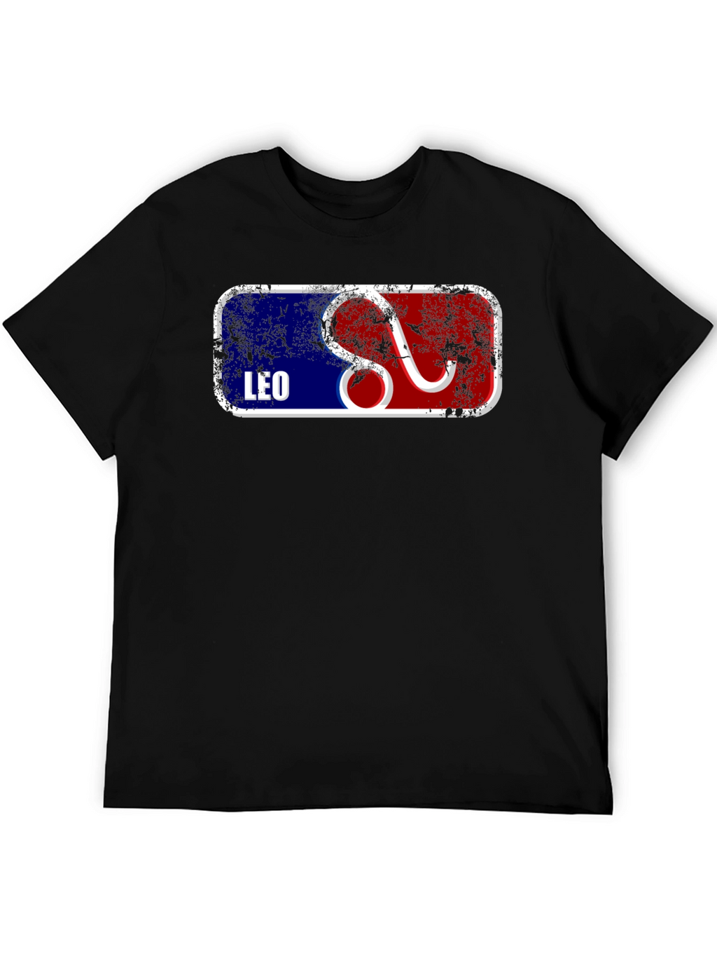 Leo Zodiac Graphic T-Shirt - Black