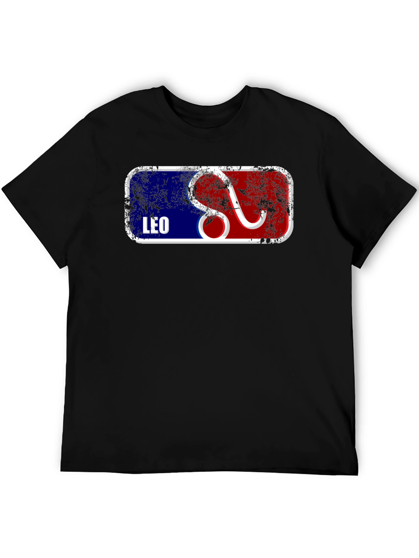 Leo Zodiac Graphic T-Shirt - Black