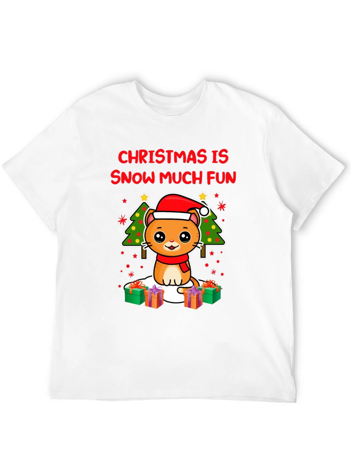 Christmas Cat T-Shirt - Snow Much Fun!