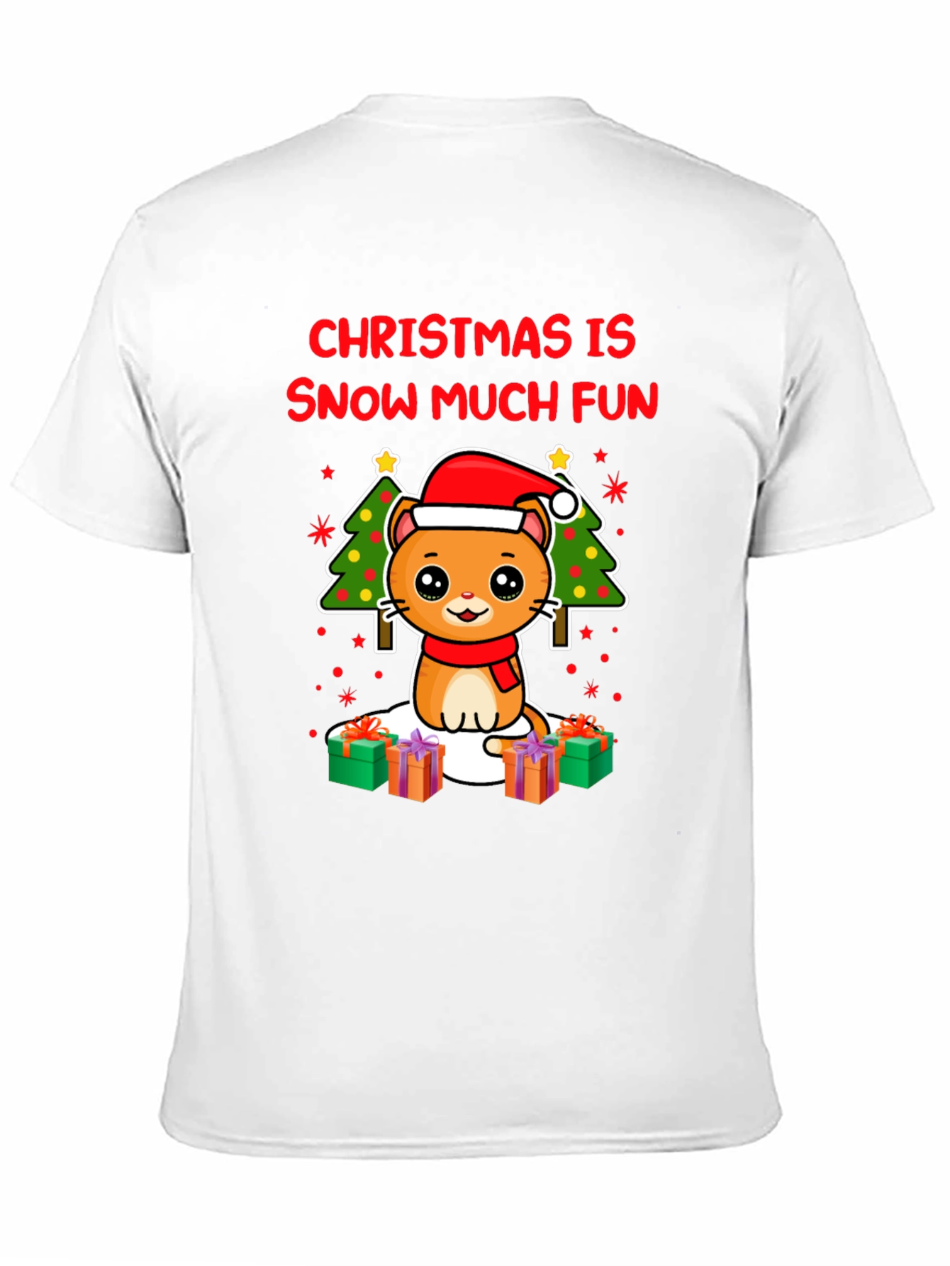 Christmas Cat T-Shirt - Snow Much Fun!