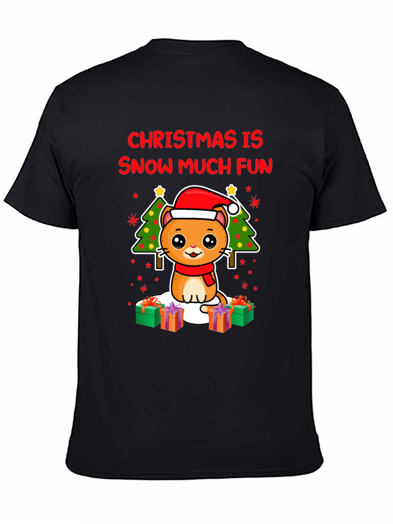 Christmas Cat T-Shirt - Snow Much Fun!