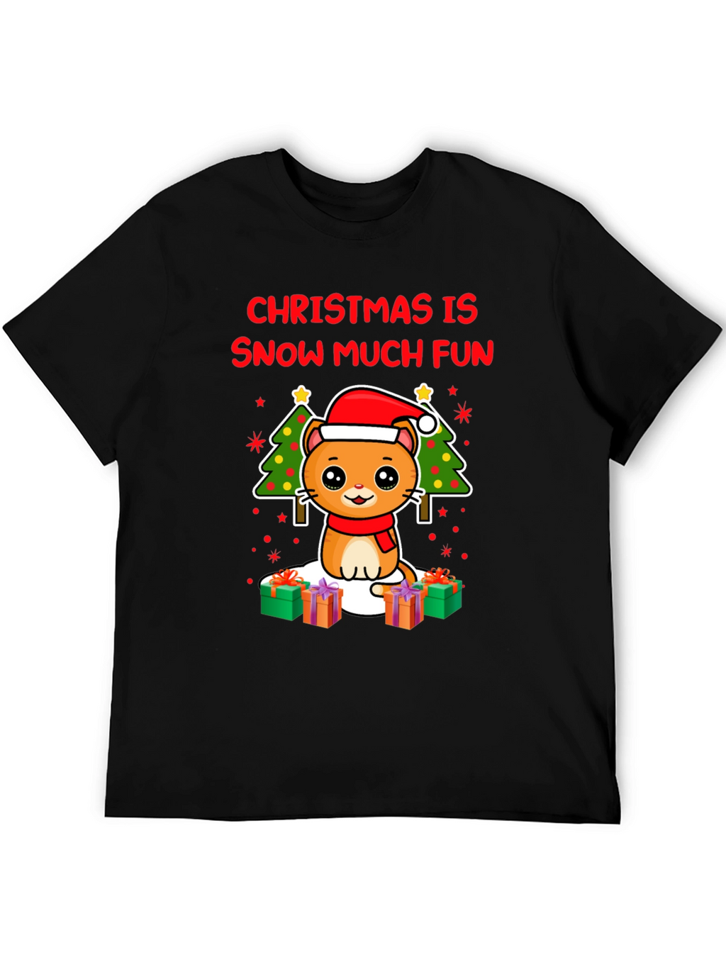 Christmas Cat T-Shirt - Snow Much Fun!