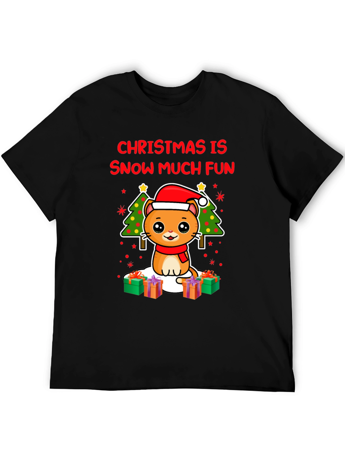 Christmas Cat T-Shirt - Snow Much Fun!