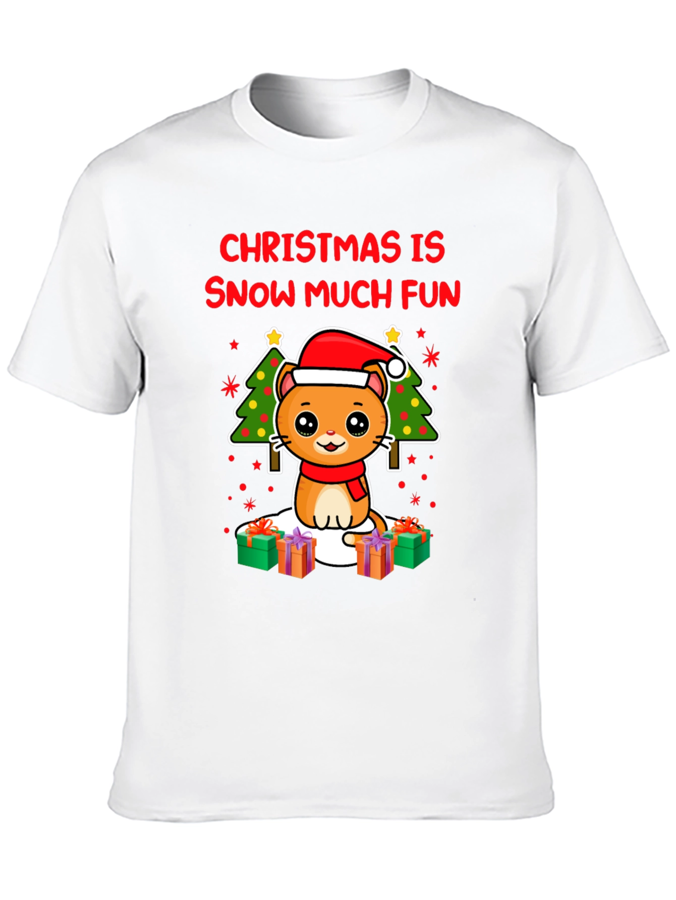Christmas Cat T-Shirt - Snow Much Fun!
