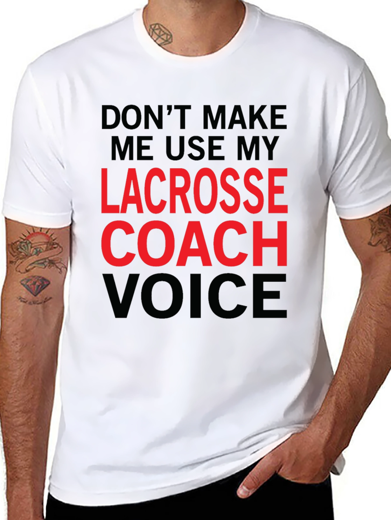 Lacrosse Coach Voice Graphic T-Shirt