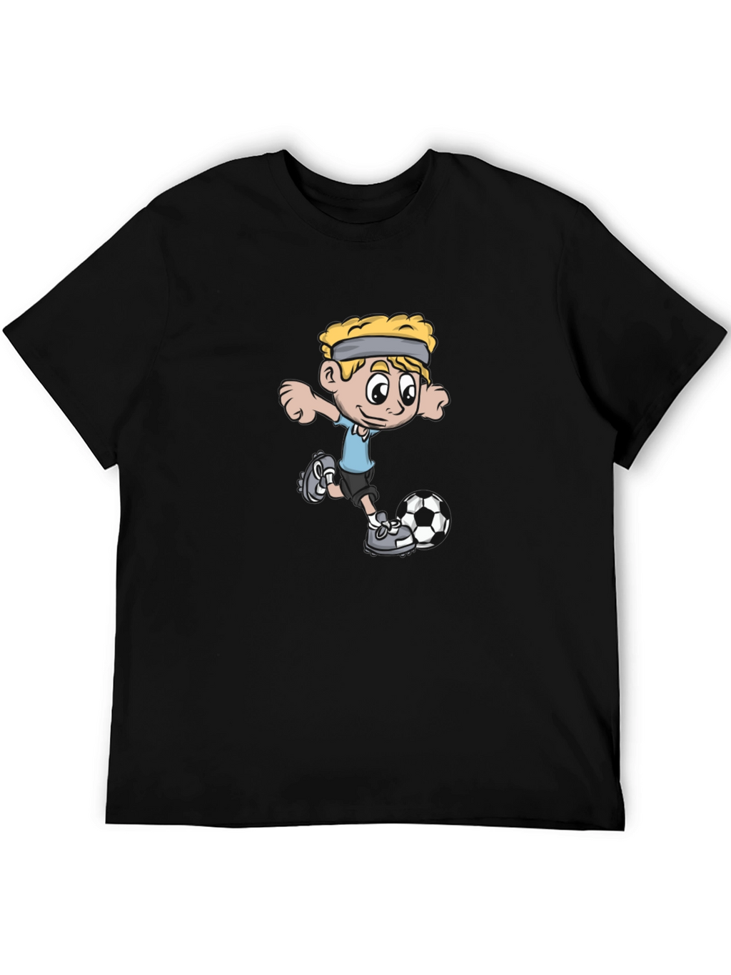 Soccer Boy Black T-Shirt