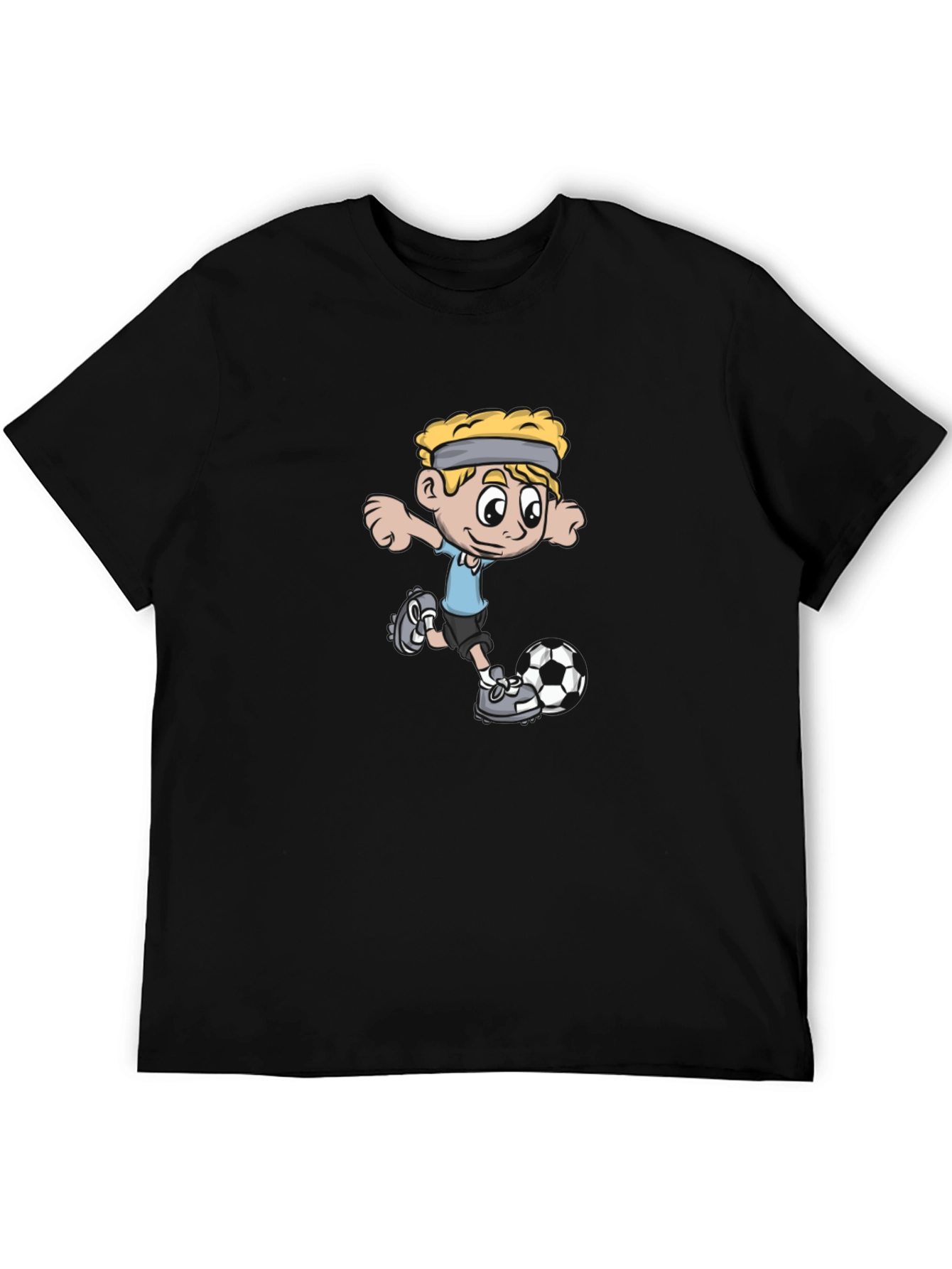 Soccer Boy Black T-Shirt