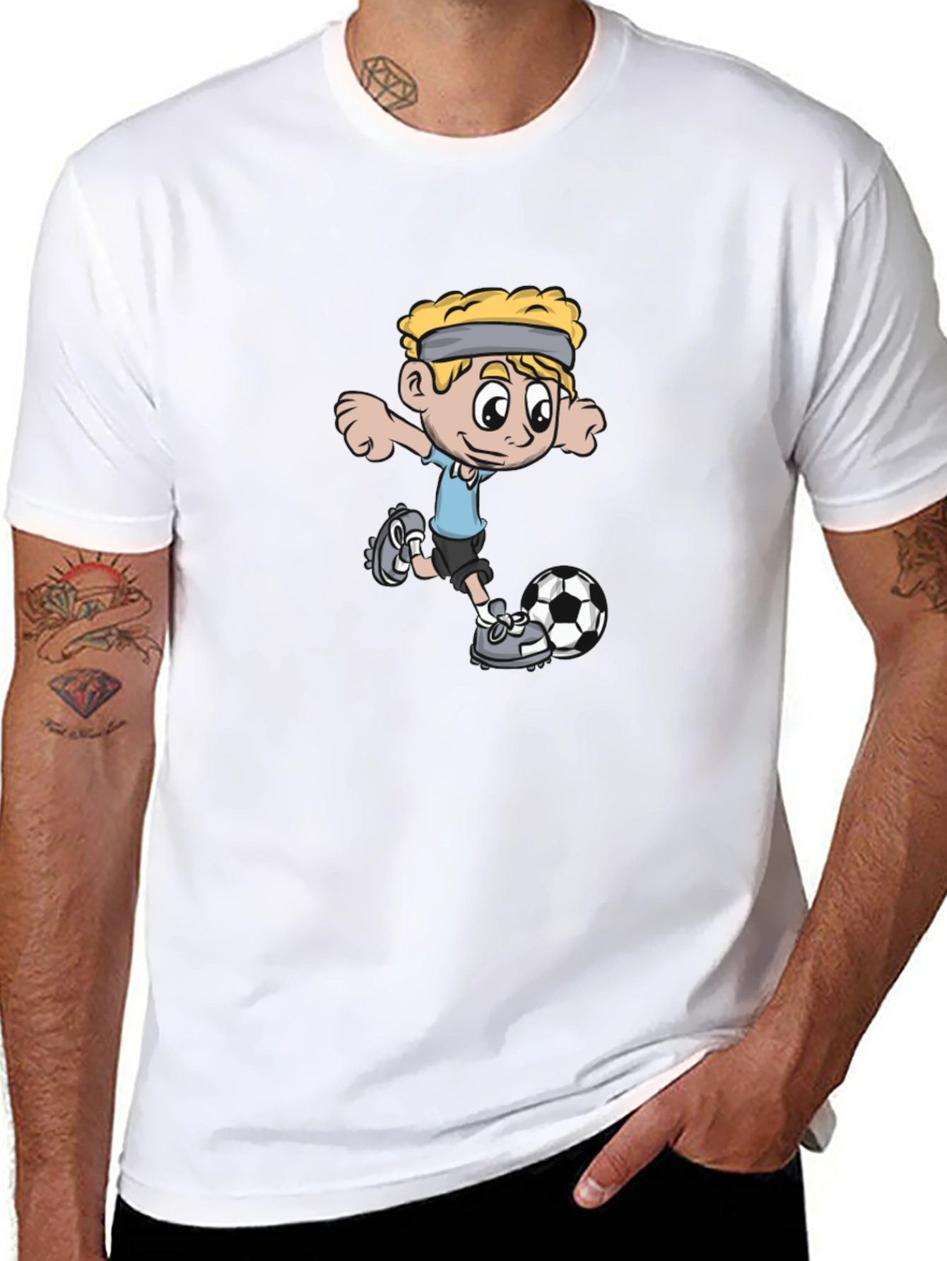 Soccer Boy Black T-Shirt