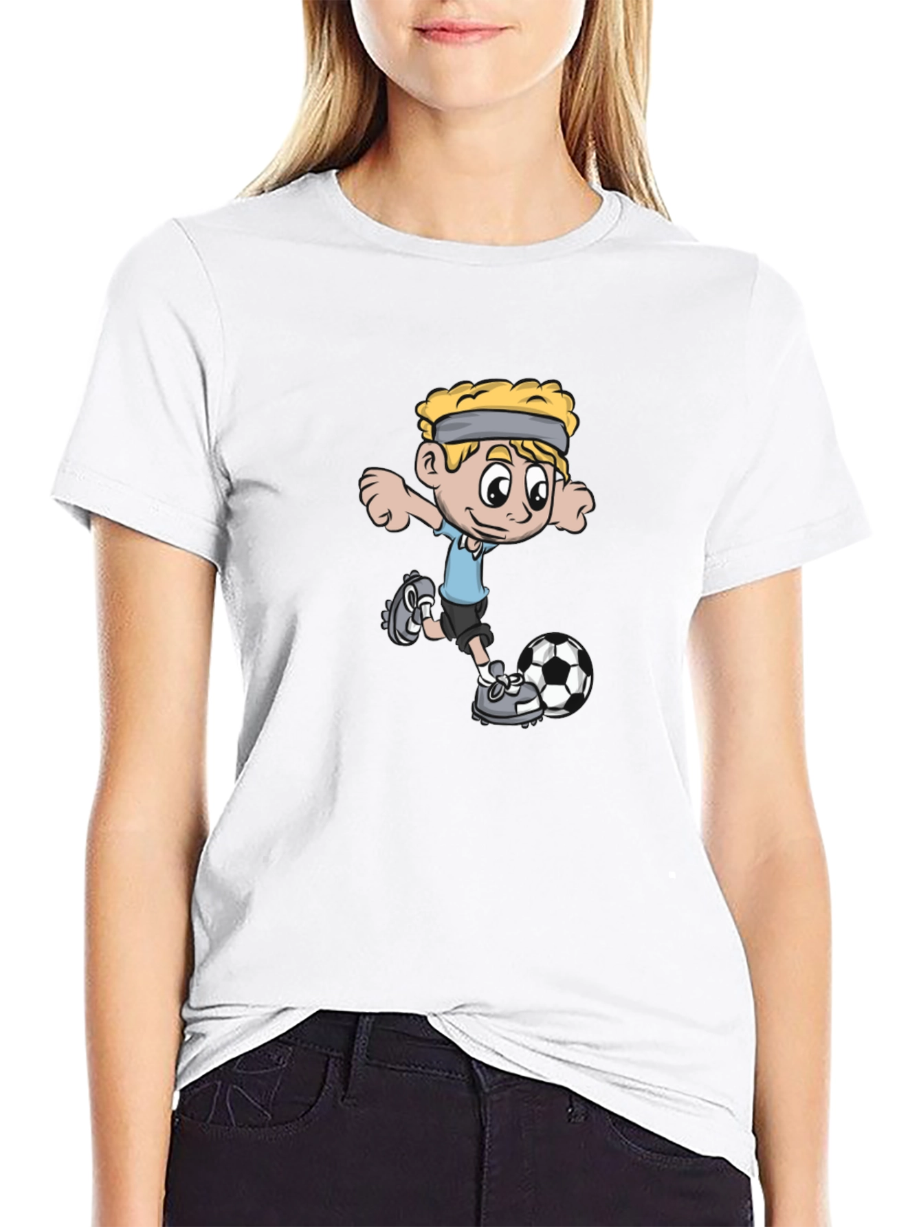 Soccer Boy Black T-Shirt