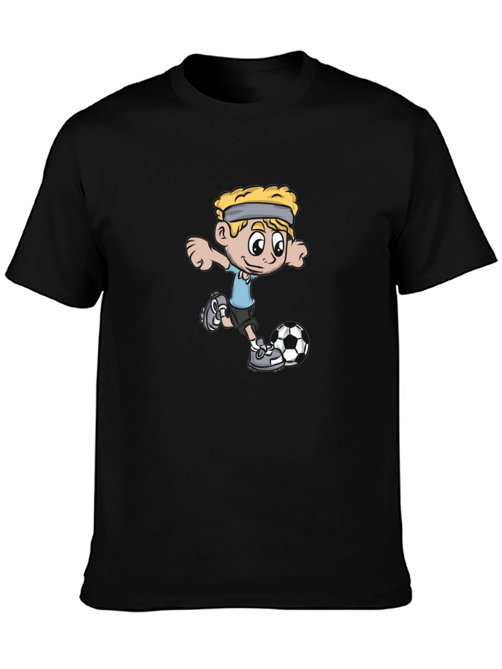 Soccer Boy Black T-Shirt