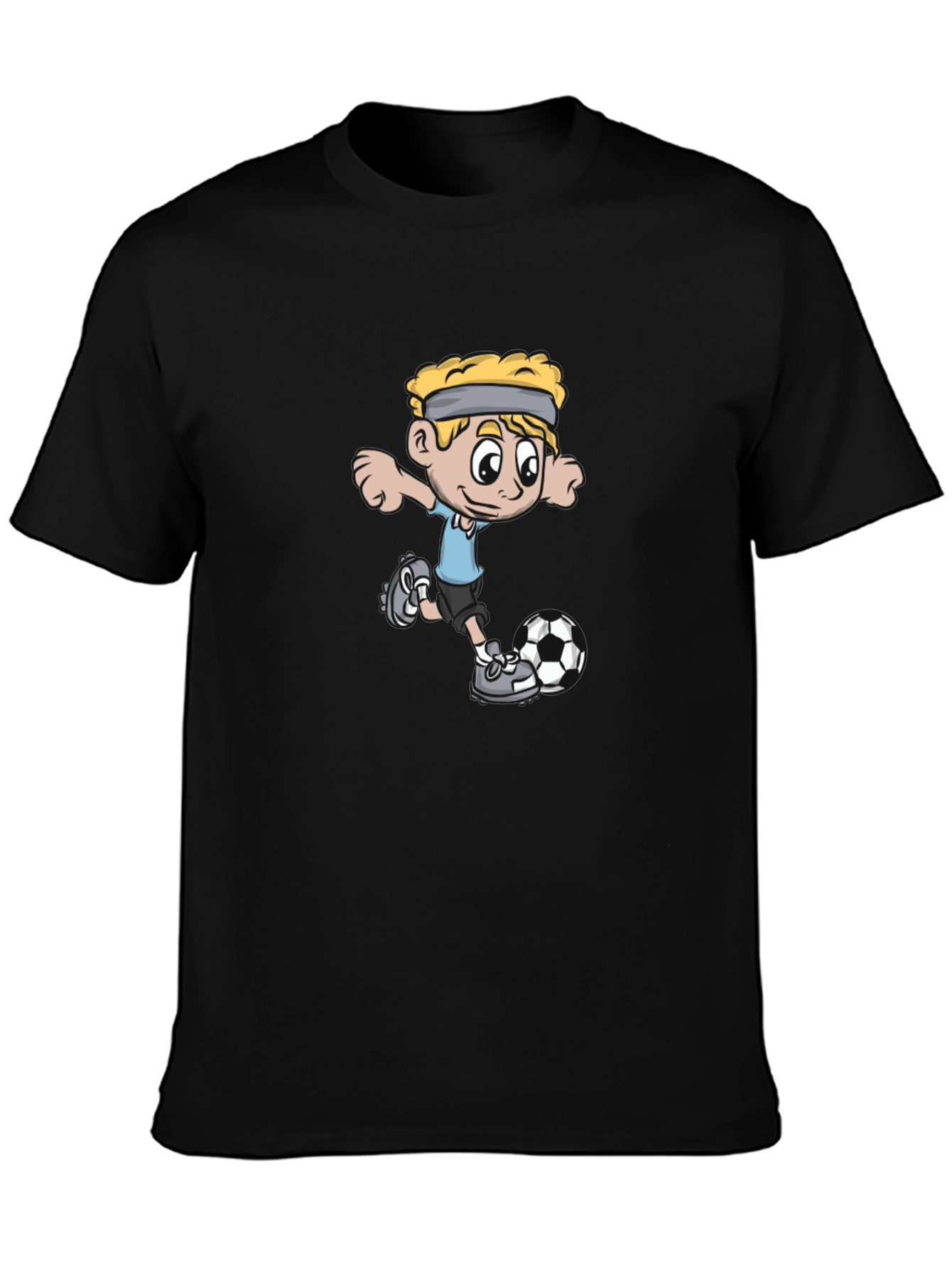 Soccer Boy Black T-Shirt