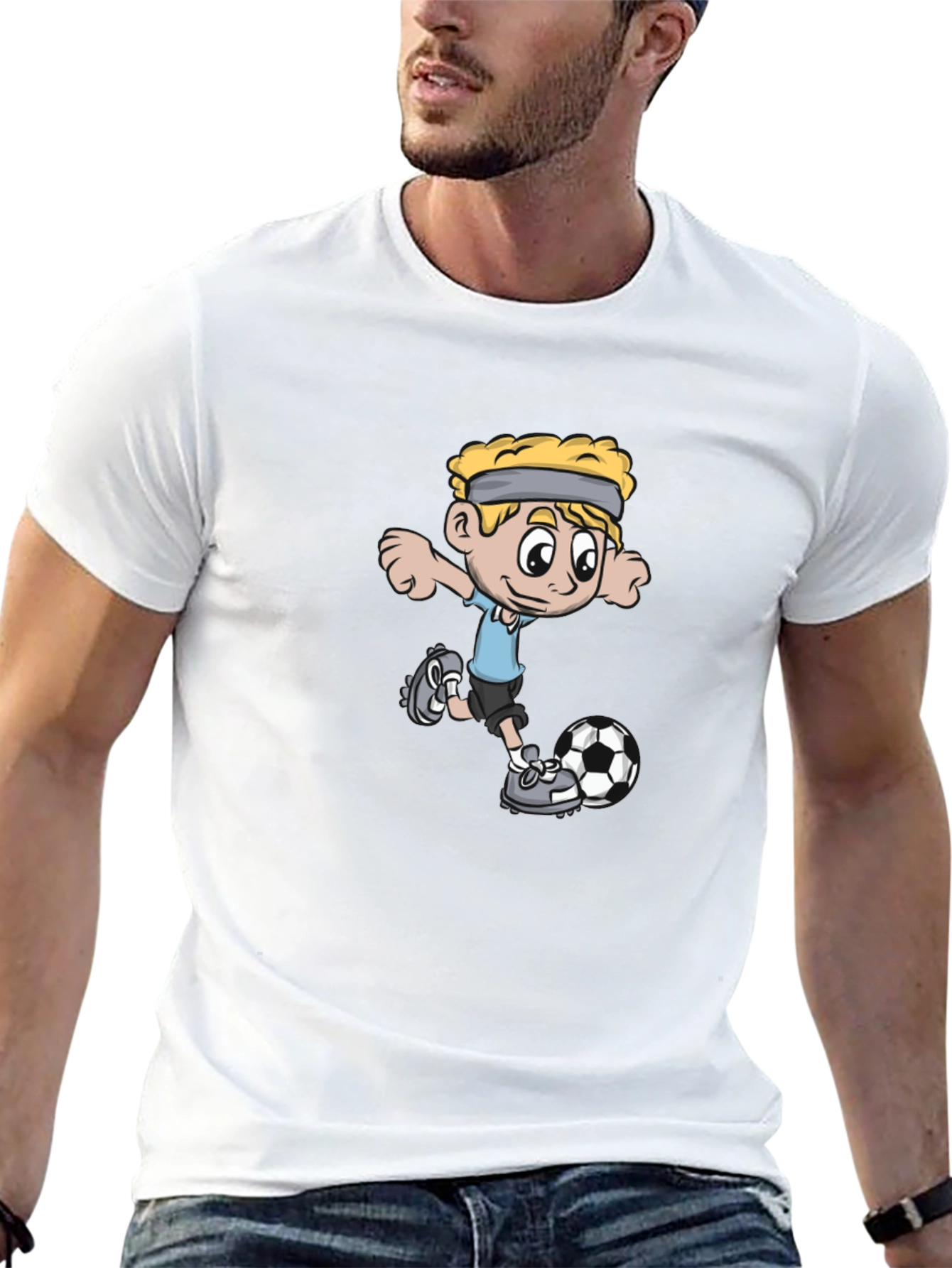 Soccer Boy Black T-Shirt