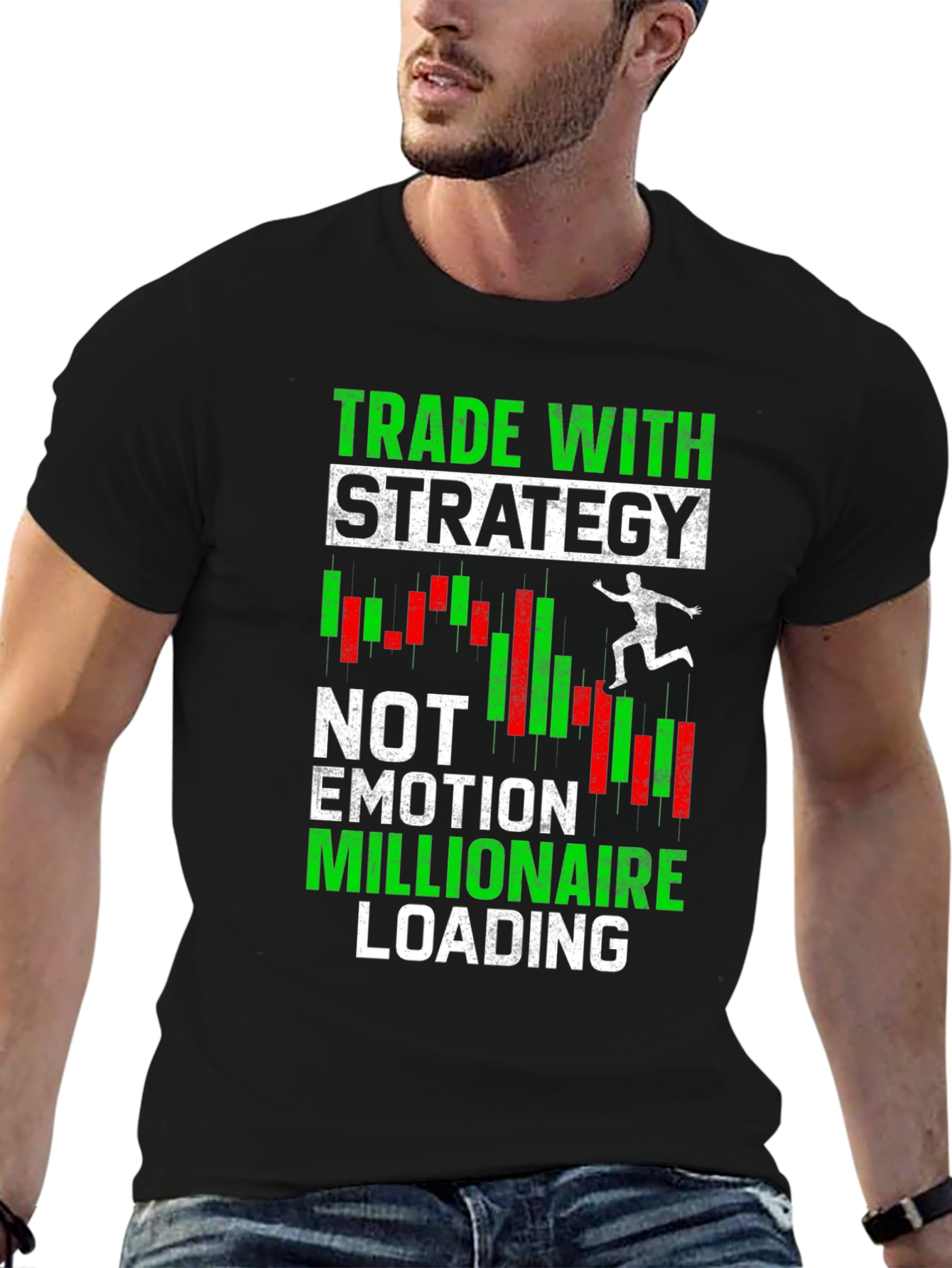 Trade With Strategy T-Shirt - Motivational Trader Tee